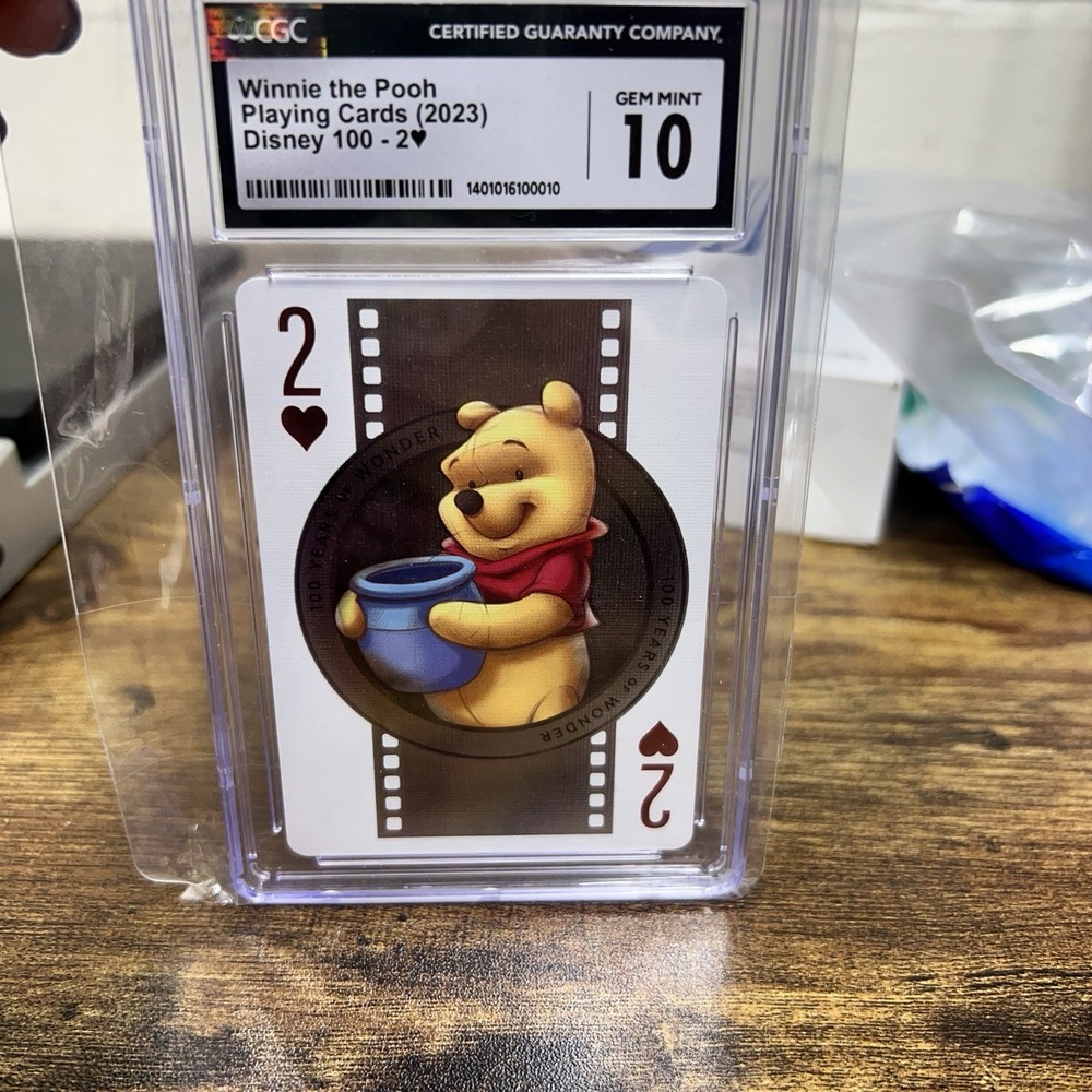 Winnie the Pooh Disney 100‎ Playing Card 2 of Hearts CGC 10 Gem Mint